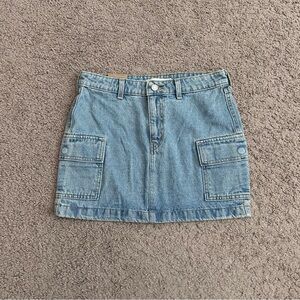 Levi's Light Blue Denim Mini Skirt with Cargo Pockets